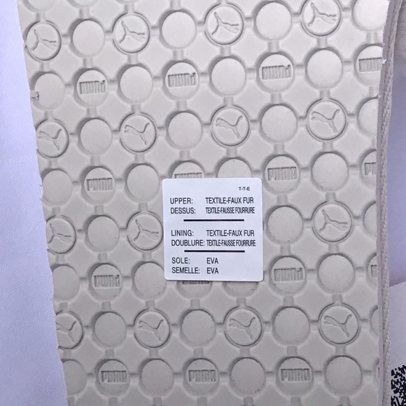 Junior PUMA Fluff Remix Slide Athletic Sandals Casual - Light Gray - Picture 8 of 9